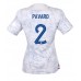 Maillot de foot France Benjamin Pavard #2 Extérieur vêtements Femmes Monde 2022 Manches Courtes
